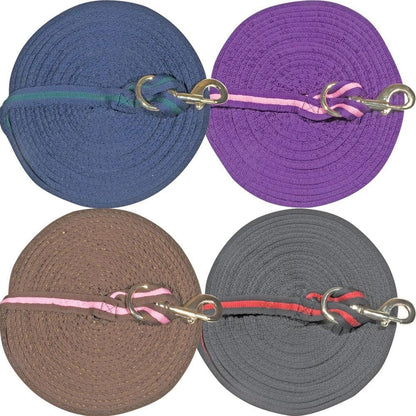 Dura-Tech Cushion Lunge Line for Horses | Stable Use & Horse Training | Horse Lunge Line with Snap | Durable Horse Lead Rope | 30 Foot Length | Replaceable Brass Snap