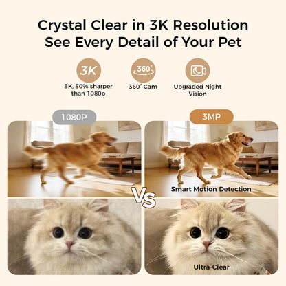 2026 3K Pet Camera Treat Dispenser. Chosen for real quality, fits naturally into modern pet homes.