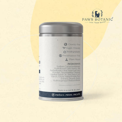 Unscented Dog Dry Shampoo, Powder Shampoo for Dogs, Regular Skin & Coat, 3.5 oz with Bamboo Spoon