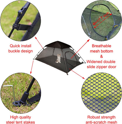 AICHIFAN Mini Cat Tent for Outside Playpen Pop Up Indoor Pet Cat Enclosures Portable Sunshade and Anti-UV Cat Playhouse for SUV Pickup Truck (Play Tents for Cats and Small Animals) - Outside Habitat