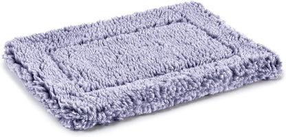 Stoutwool Indestructible Dog Bed - Fluffy Chew Proof Dog Crate Pad - Tough Kennel Pad for Aggressive Chewers - Washable, Ideal for Toy Breeds & Fits 18-Inch Crate - 17"x11", Jacaranda