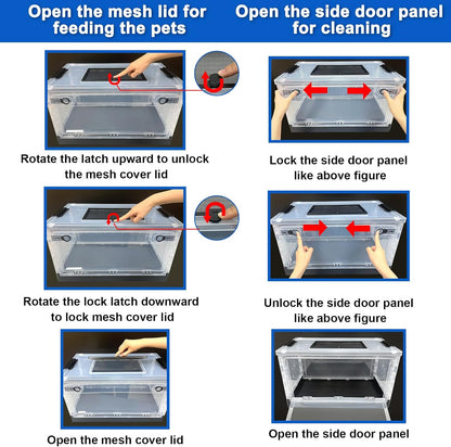 Hamster breeding House Reptile breeding Cages with Wheels (Big Size)