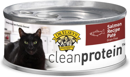 Dr. Elsey's cleanprotein Salmon Recipe Wet Cat Food, Pate 5.3 oz cans (Pack of 24)
