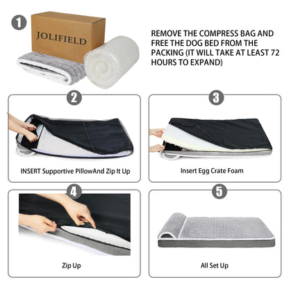 Jolifield Orthopedic Large Dog Bed Pillow Pet Sofa Bed. Chosen for real quality, fits naturally