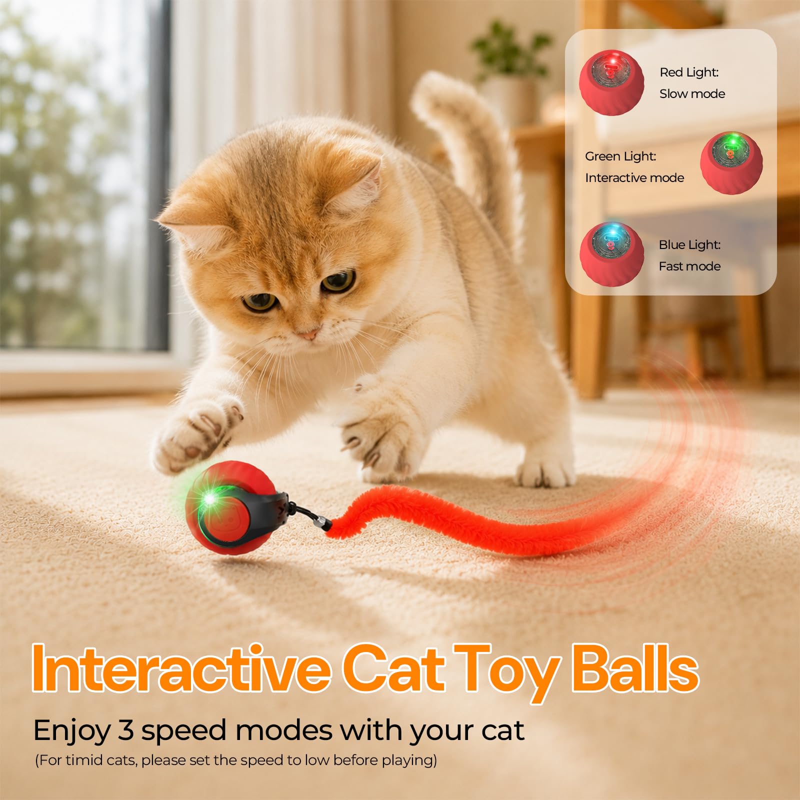 Interactive Cat Toys with Bird Sounds & 3 Speed Modes. Chosen for real quality, fits naturally into