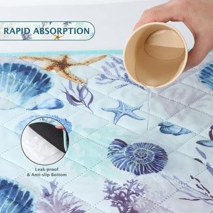 IEUUMLER Washable Pee Pads for Dogs, 2 Pack Reusable Waterproof Puppy Pads, Non-Slip Super Absorbent Dog Training Pad for Playpen Crate Bed EU012