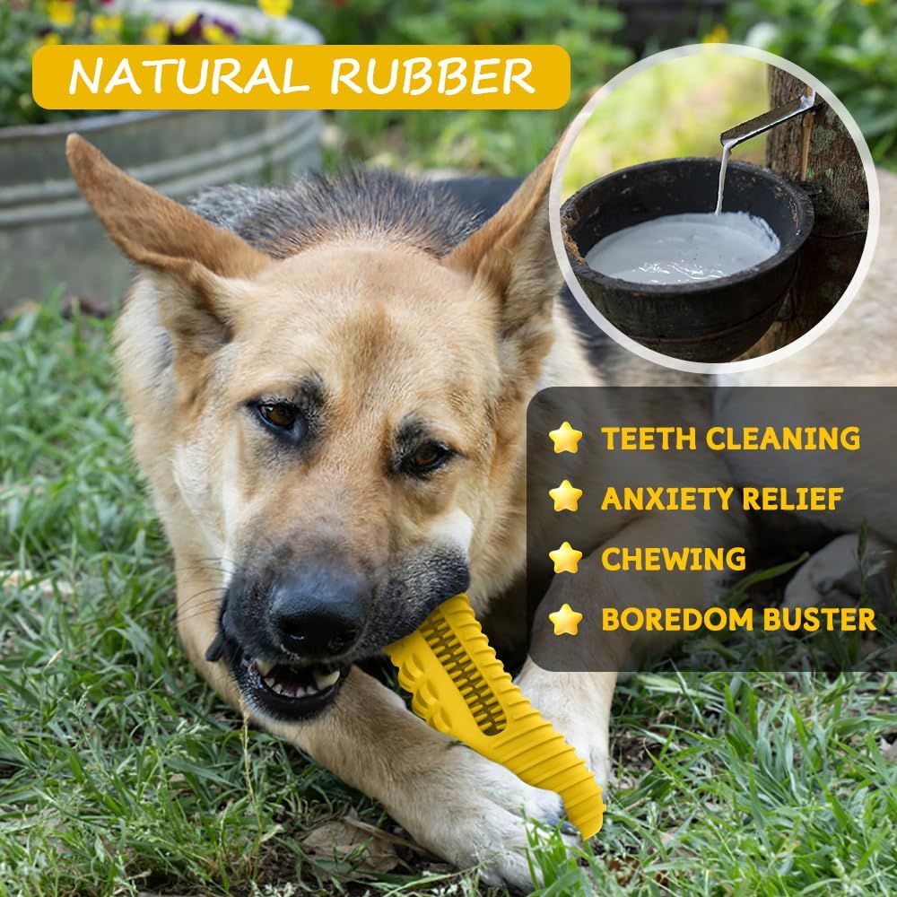 Dog Toys for Aggressive Chewers Large Medium Breed, Indestructible Dog Toothbrush Chew Toys, Squeaky Interactive Tough Extremely Durable, Dogs Toys to Keep Them Busy