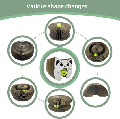 Magic Accordion Cat Scratching Board - Interactive Toy for Bored Indoor Cats, Fun & Durable Cat Toys 2Pack