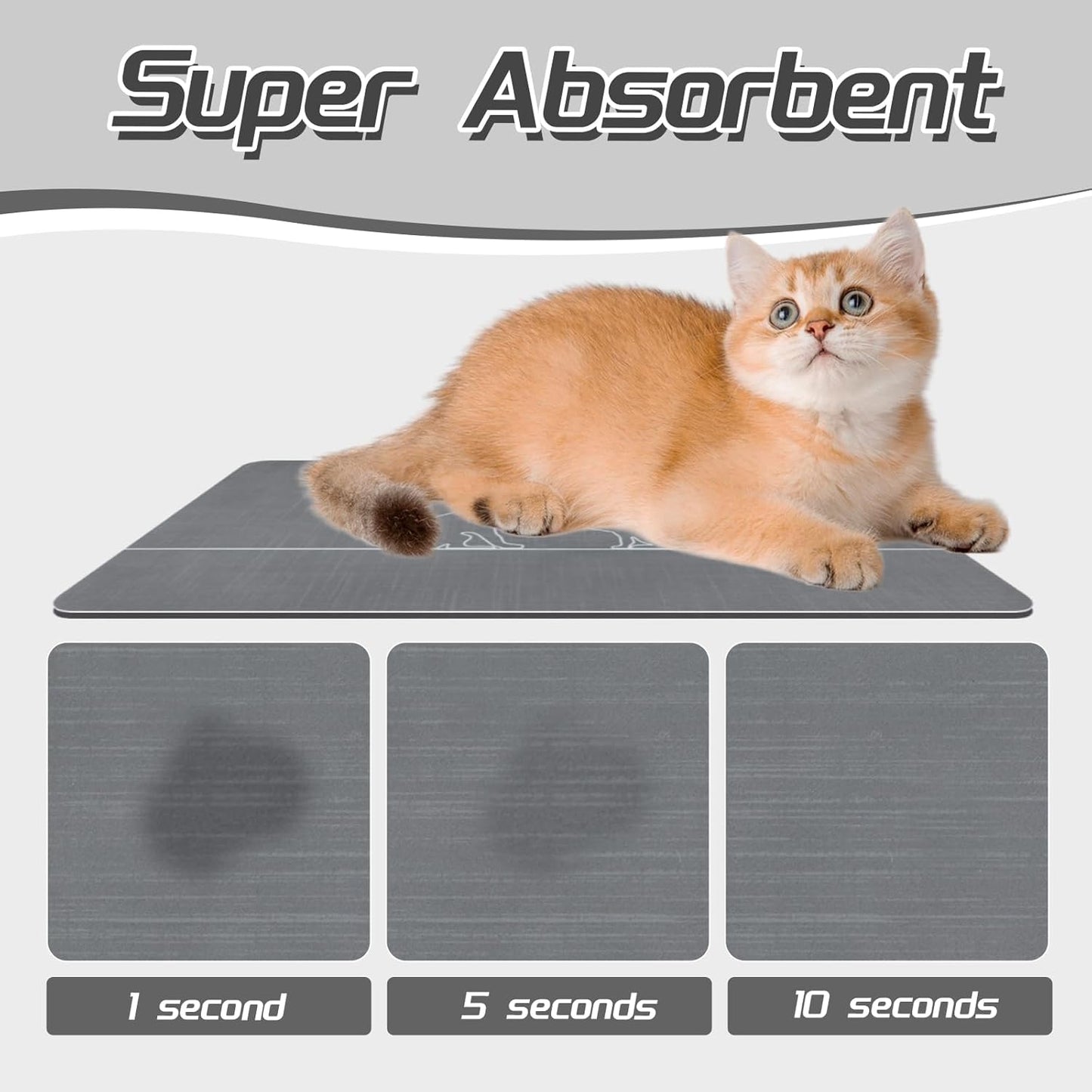 Le courant Dog Bowl Mats, Cat Feeding Mat, Non-Slip Super Absorbent,No Stains Quick Dry Dog Water Dispenser.for Messy Drinkers.Easy Clean.Dog & Cat