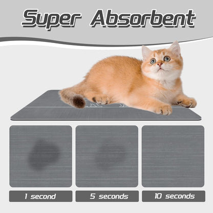 Le courant Dog Bowl Mats, Cat Feeding Mat, Non-Slip Super Absorbent,No Stains Quick Dry Dog Water Dispenser.for Messy Drinkers.Easy Clean.Dog & Cat