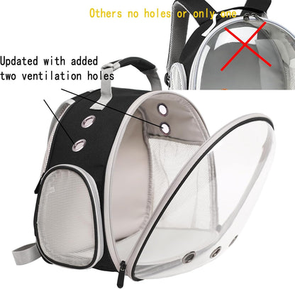 Desert Iguana Backpack Carrier,Bearded Dragon Portable Backpack Carrier with Small Backpack Harness Leash Set,Space Capsule Clear Bubble Window Travel Backpack for Lizard Travel,Guinea Pig,Rabbit