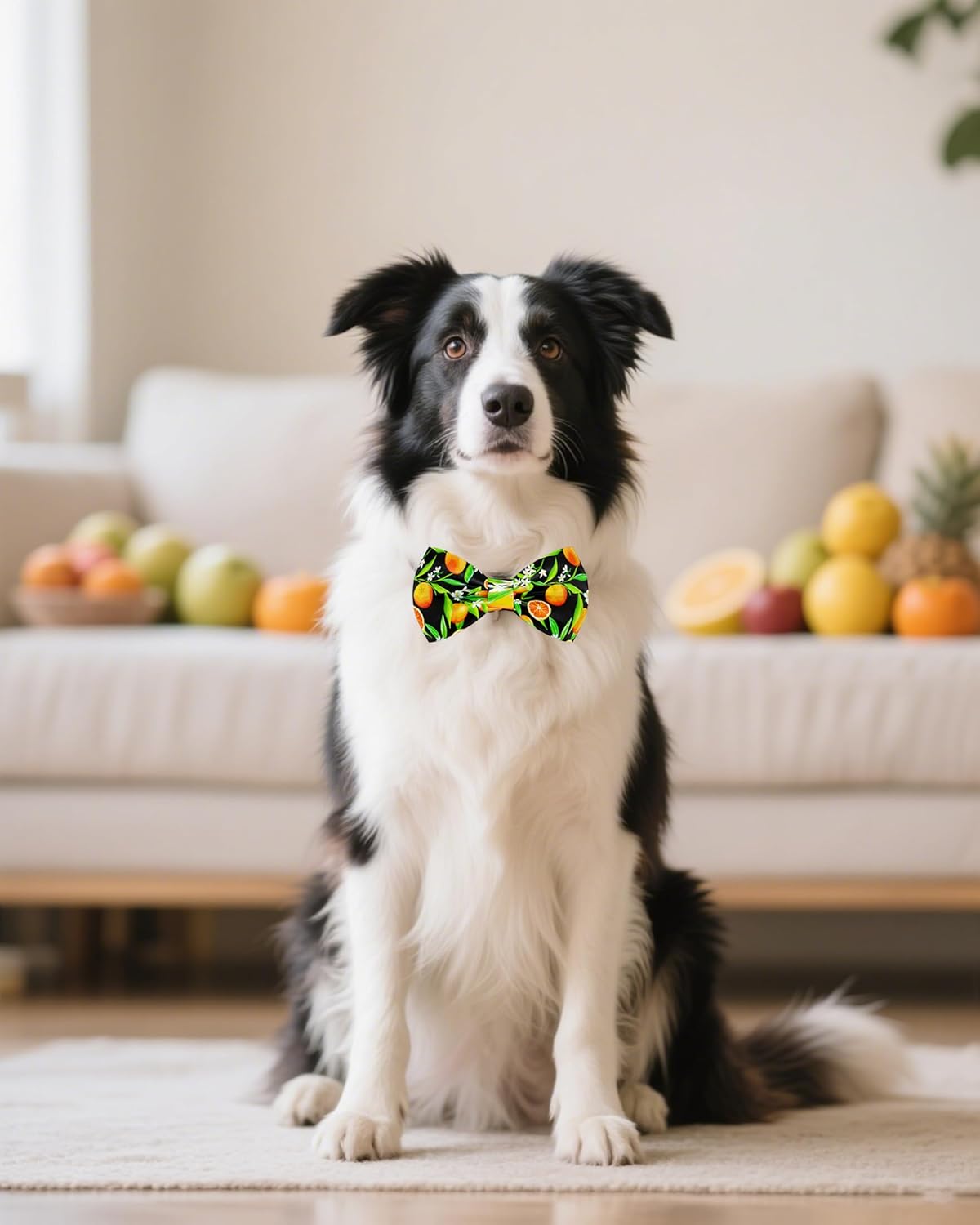 PET SHOW 10 Pack Fruit Big Dog Bow Ties for Large Medium Dogs Sliding Collar Attachments Strawberry Bowties Avocado Bowknots Holiday Party Pet Grooming Accessories(Large)