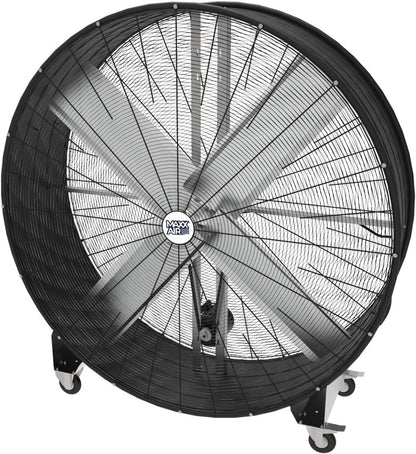 Maxx Air 60 Inch High Velocity Industrial Belt Drive Drum Fan | Heavy Duty Barrel Fan with Durable Rolled Steel Housing | Commercial, Garage, Workshop, or Warehouse Use | 19,000 CFM