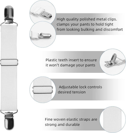 Adjustable Boot Straps Pant Stirrups Clips Boot Clips
