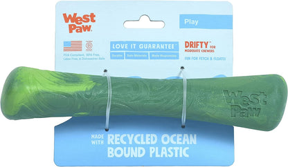 WEST PAW Seaflex Drifty Dog Toy – Machine Washable Dog Toys for Moderate Chewers – Eco-Friendly Zogoflex Toys for Dogs – Perfect for Gnawing, Fetch, Catch, Pet Training – 8.5" Large, Emerald