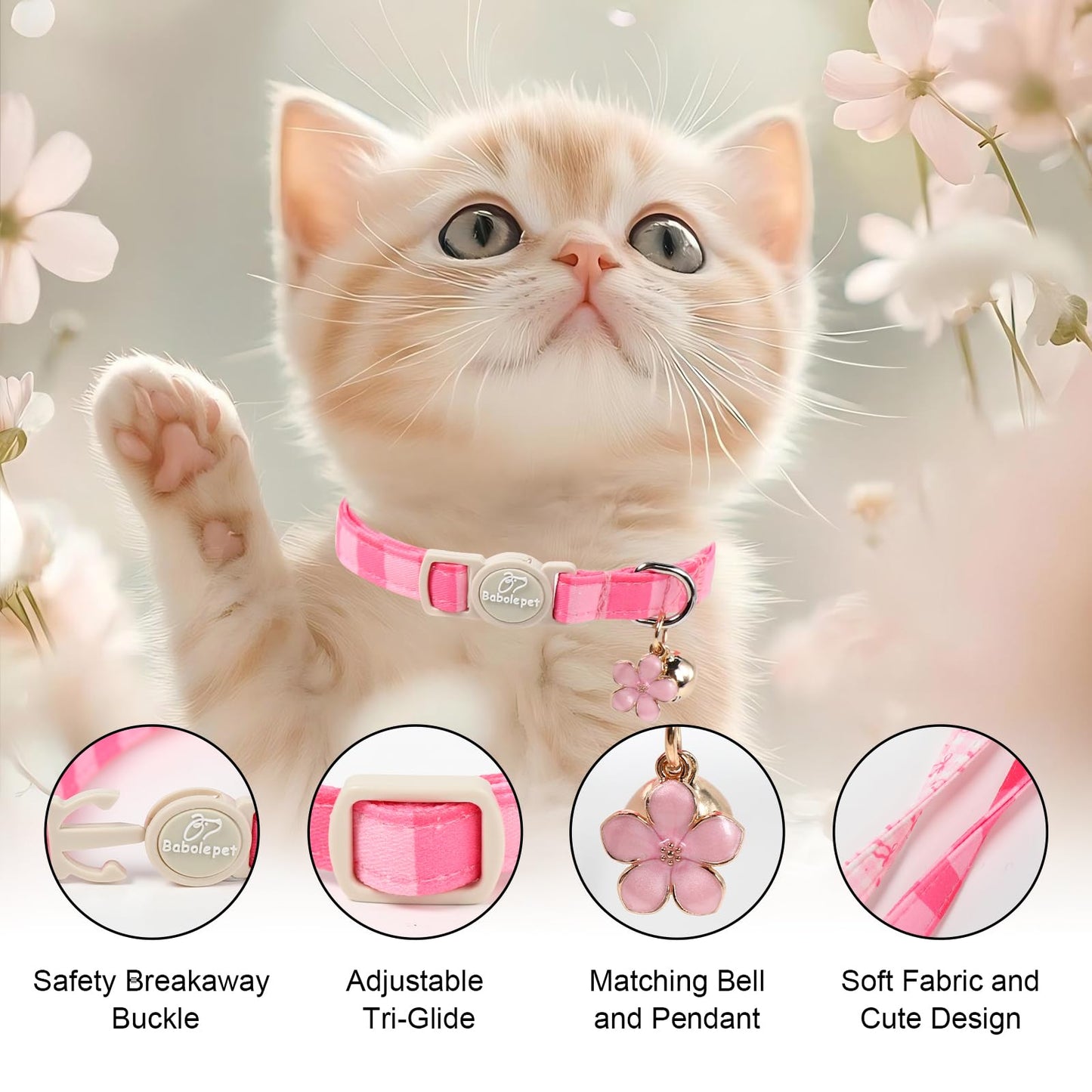 Babole Pet 2 Pack Pink Cat Collars. Chosen for real quality, fits naturally into modern pet homes.