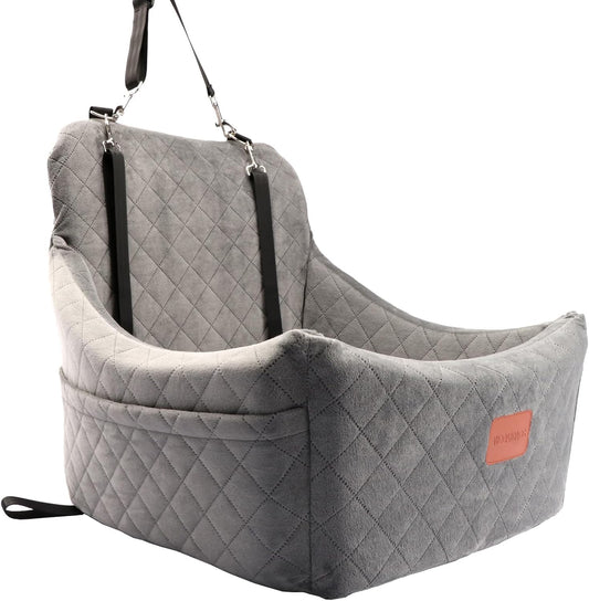 Dog Car Seat for Medium Sized Dog,Pet Travel Car Bed with Seat Belt Channle,Fully Detachable and