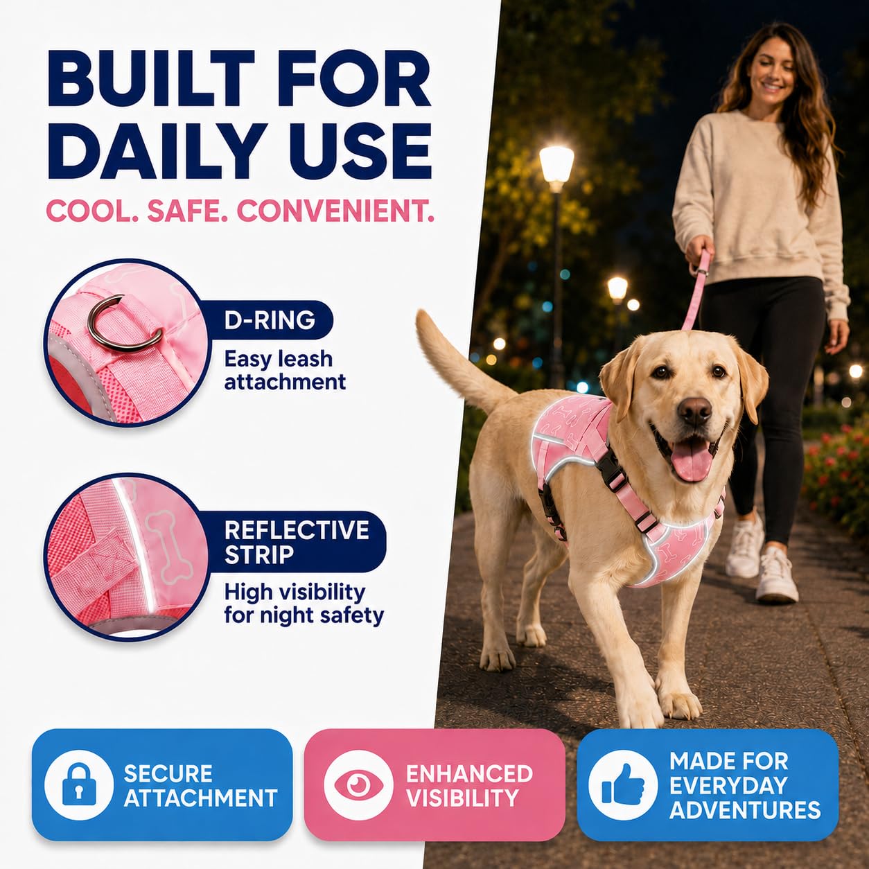 Cooling Dog Vest Harness with 4 Ice Packs. Chosen for real quality, fits naturally into modern pet