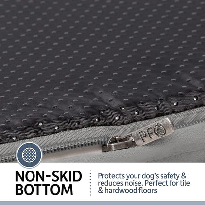 PetFusion Ultimate Dog Bed, Orthopedic Memory Foam, Multiple Sizes and Colors, Medium Firmness Pillow, Waterproof Liner, YKK Zippers, Breathable 35% Cotton Cover