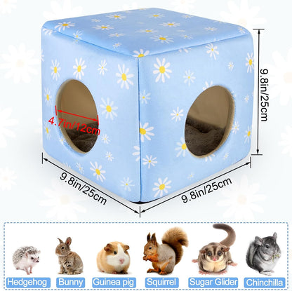 Bienbee Guinea Pig Hideout, Washable Guinea Pigs House Cozy Guinea Pigs Bed for Small Pet Bunny/Rabbit/Hamster/Chinchilla Guinea Pig Accessories Daisy