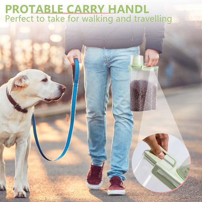 SenseYo 2.5lb Pet Food Storage Container with Measuring Cup, 3L Cat Food Storage Container Dog Food Storage BPA Free for Small Dog, Cat, Bird (Green)