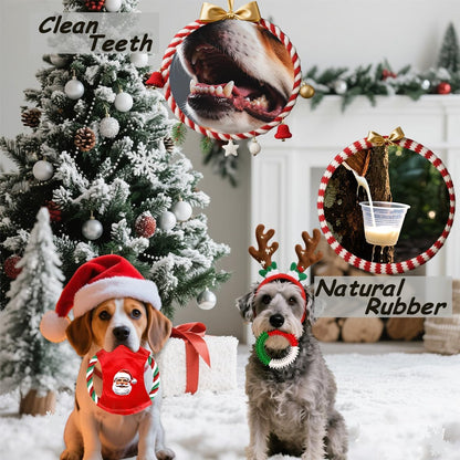 Dog Toys 15 Pack for Teeth Cleaning and Fun, Puppy Teething Chew Toys Tug Rope Squeaky Treat Balls & Rubber Tous Bulk– Variety Dog Gifts Set Reduce Anxiety & Save Furniture, Christmas