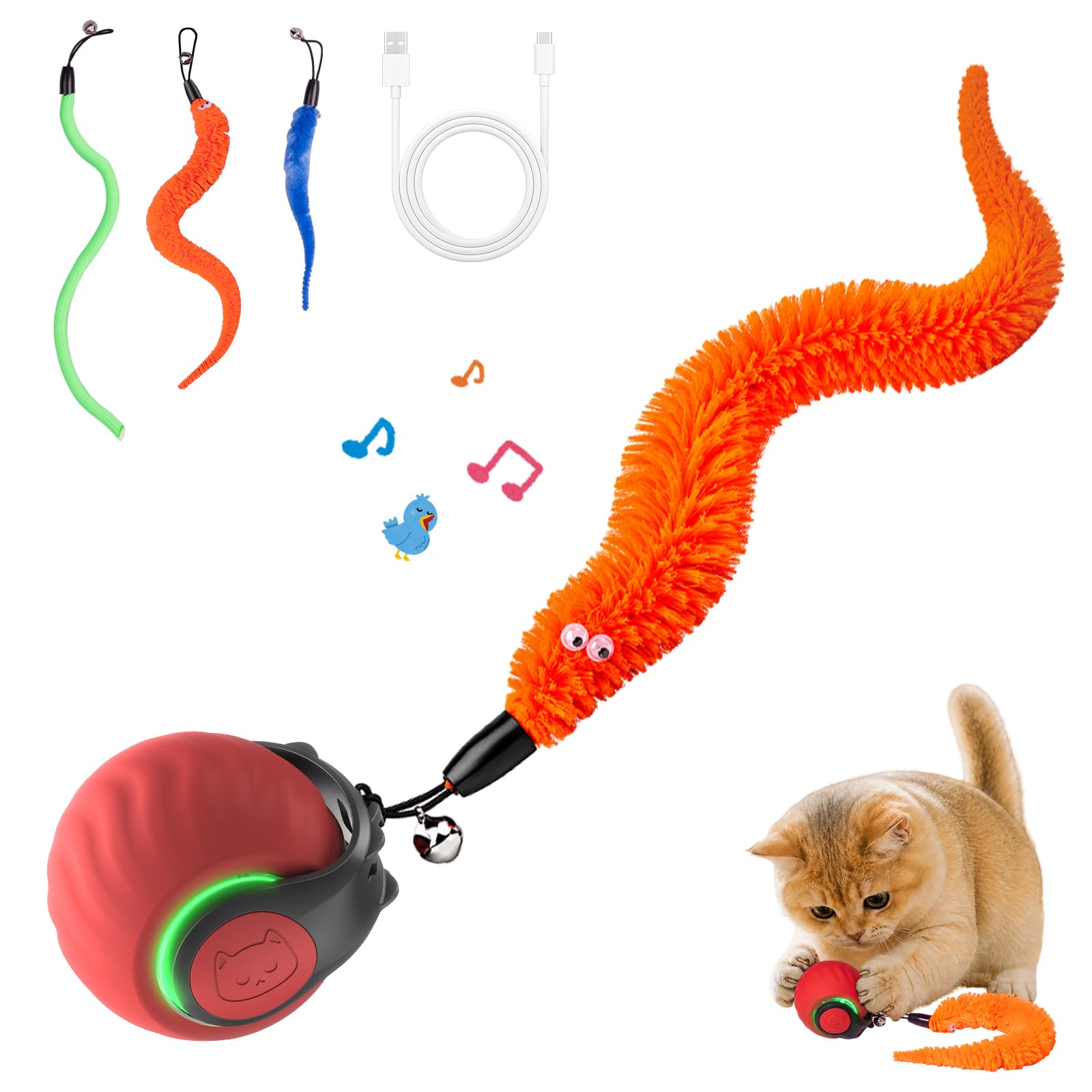 Interactive Cat Toys with Bird Sounds & 3 Speed Modes. Chosen for real quality, fits naturally into