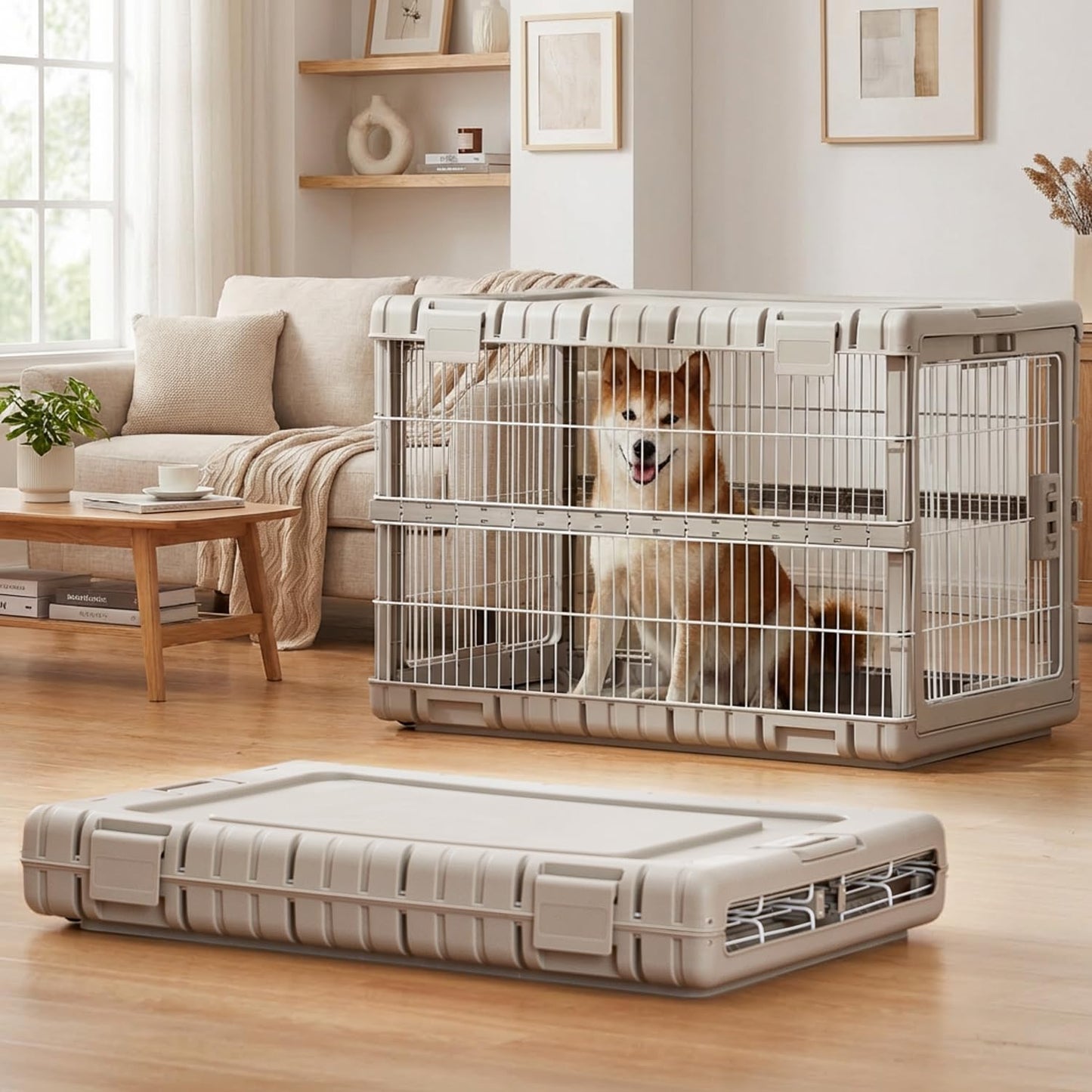 ZOMISIA Collapsible Dog Crate for Large Dogs. Chosen for real quality, fits naturally into modern
