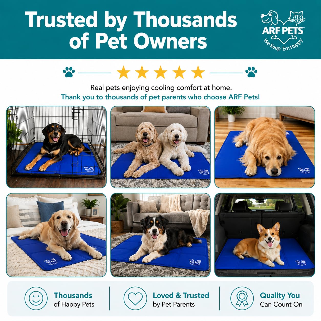 Arf Pets Dog Cooling Mat. Chosen for real quality, fits naturally into modern pet homes.