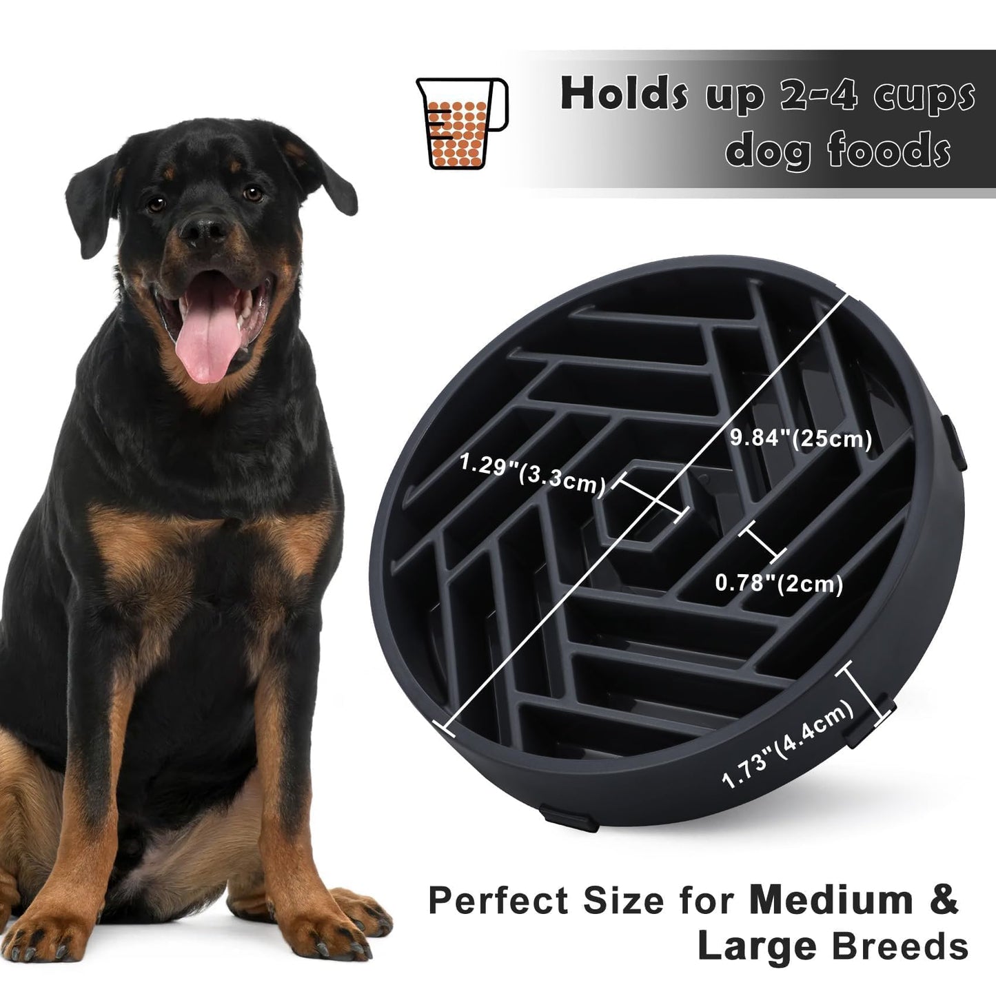 TOBYTO Slow Feeder Dog Bowls Large Medium Breed. Chosen for real quality, fits naturally into