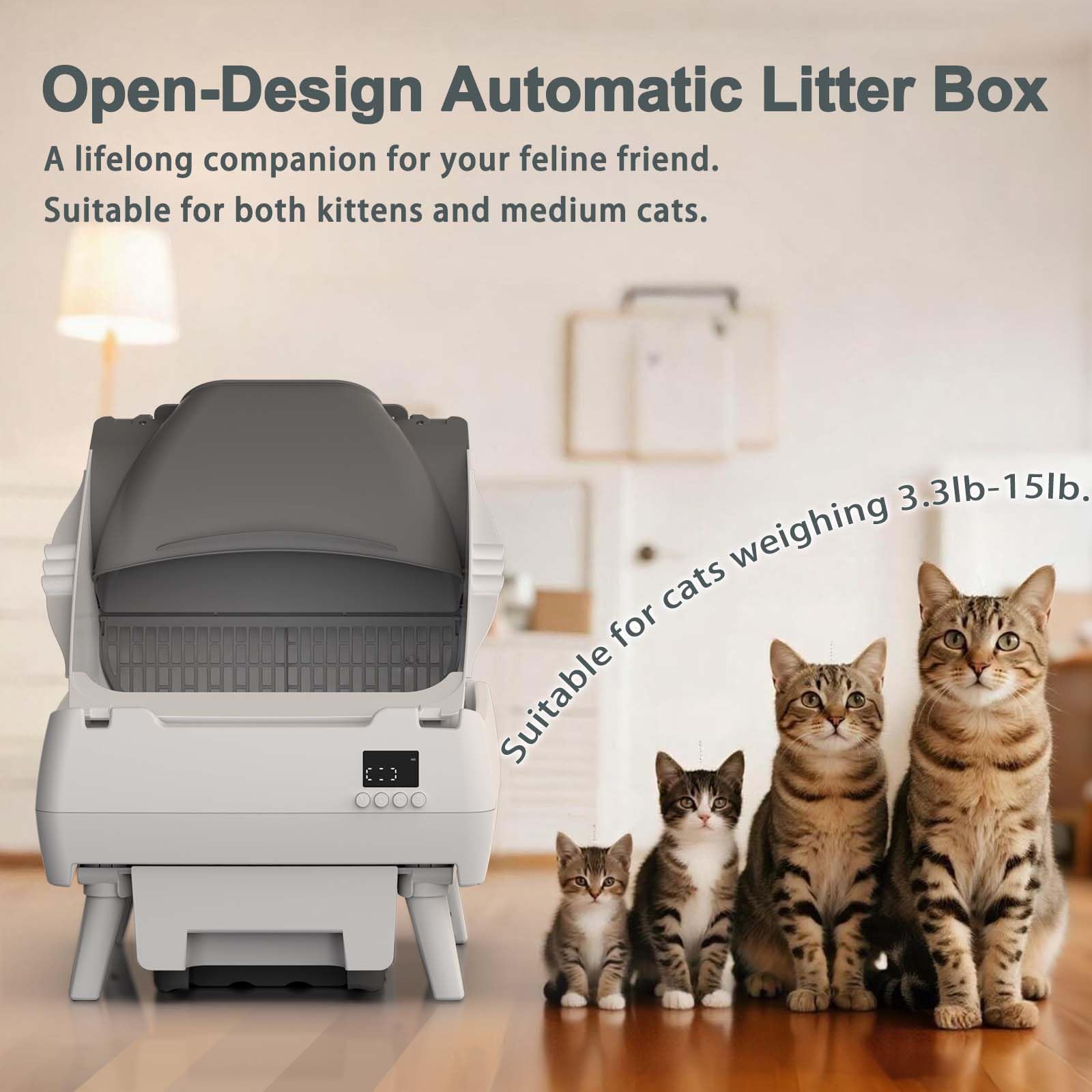 Lohhuby Automatic Cat Litter Box Self Cleaning. Chosen for real quality, fits naturally into modern