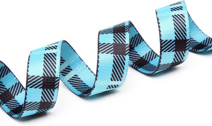 Mercano Adjustable Dog Collar - Special Design Patterns, Soft Nylon Comfortable Durable Pet Collar for Small Medium Large Dogs (S, Blue Plaid)