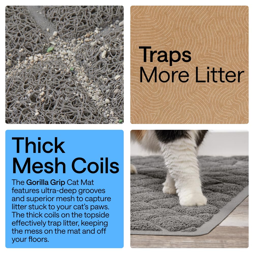 GORILLA GRIP Cat Litter Box Mat. Chosen for real quality, fits naturally into modern pet homes.