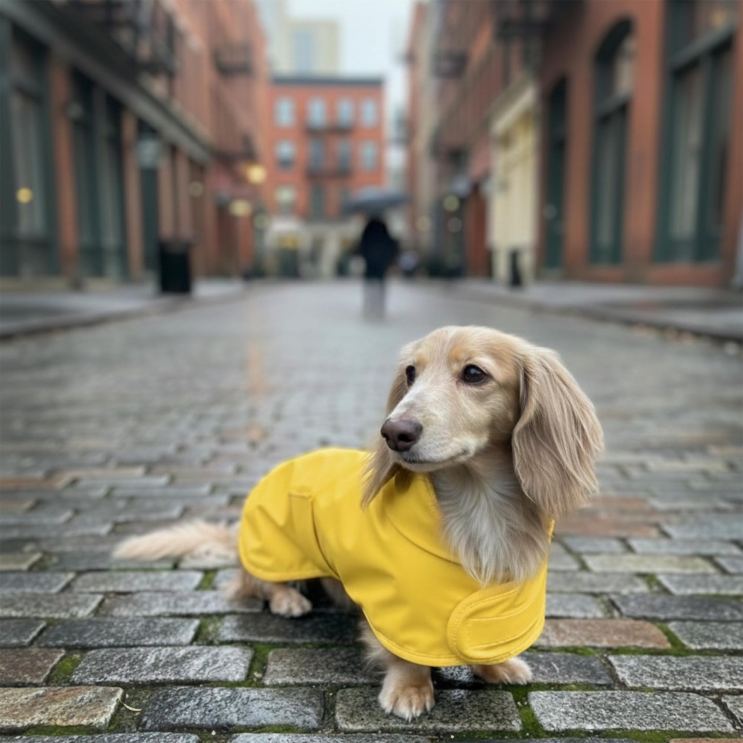 HUDSON HOUND Dachshund Raincoat. Chosen for real quality, fits naturally into modern pet homes.