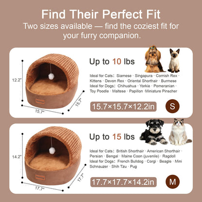 KISIMUY Cat Bed Cave with Pillow & Cat Toys. Chosen for real quality, fits naturally into modern