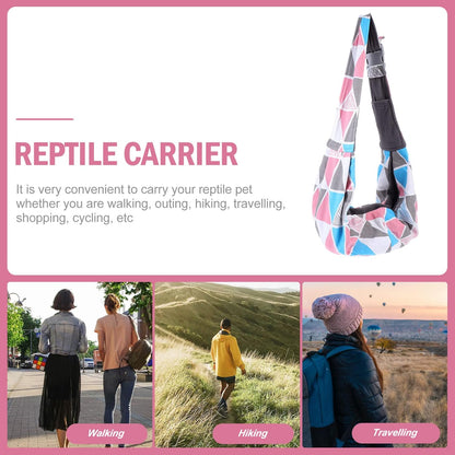 BESPORTBLE Adjustable Reptile Sling Bag for Bearded Dragons - Breathable Pet Carrier with Shoulder Strap for Travel, Hiking, and Outdoor Adventures, 25.59 X 7.87 X 5.90 Inches