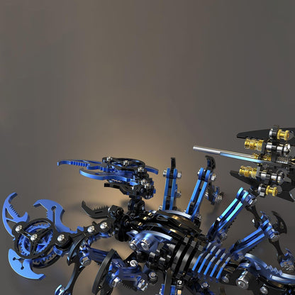 Scorpion 3D Metal Puzzles Kits for Adults Teens – 454 Pcs – Mechanical Assembly Models – 4 Hours to Build – Ideal for Gifts and Decorations (Blue and Black)