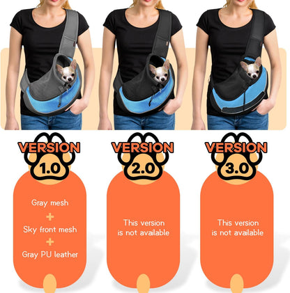 YUDODO Pet Dog Sling Carrier Breathable Mesh Travel Safe Sling Bag Carrier for Dogs Cats