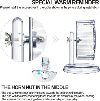 Silent Hamster Wheel, Super-Silent Hamster Exercise Wheels Accessories, Quiet Running Wheels, Adjustable Stand for Hamsters Mice Or Other Small Animals (White, Ф 7 inch)