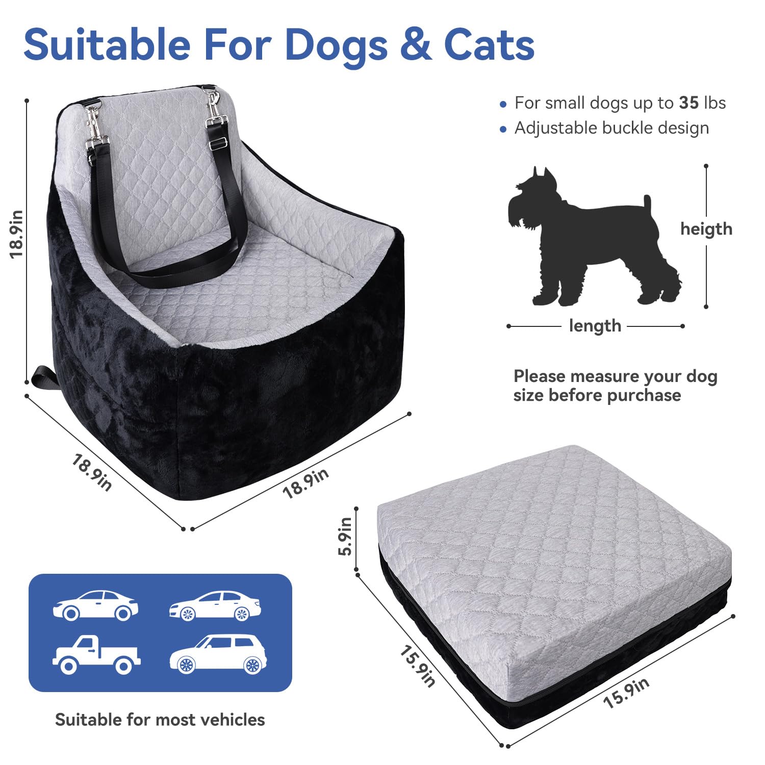 Dog Car Seat Under 30 lbs. Chosen for real quality, fits naturally into modern pet homes.