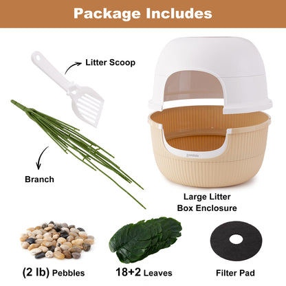 ZOMISIA Hidden Cat Litter Box Enclosure with Faux. Chosen for real quality, fits naturally into