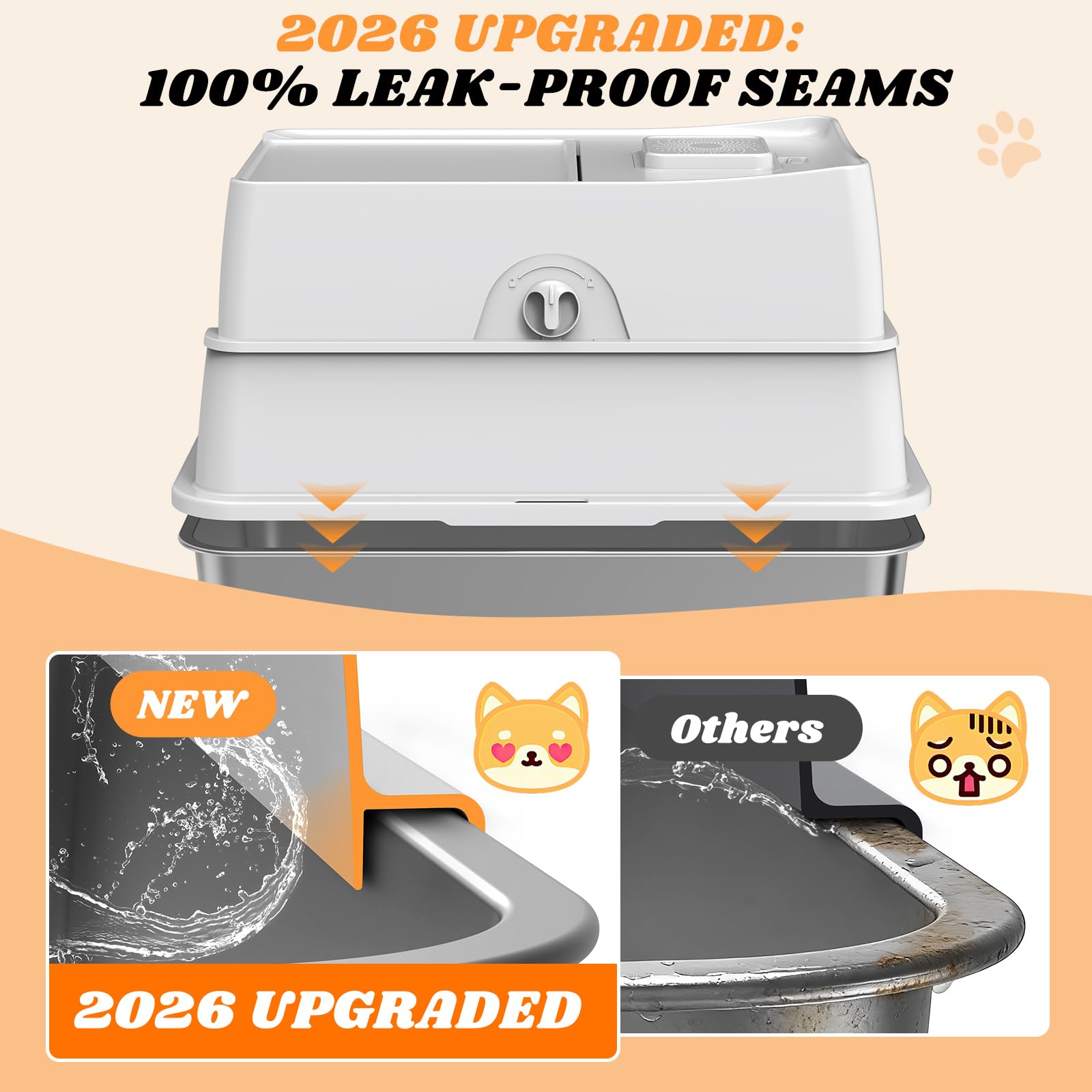 Stainless Steel Litter Box with Lid | Extra Large. Chosen for real quality, fits naturally into