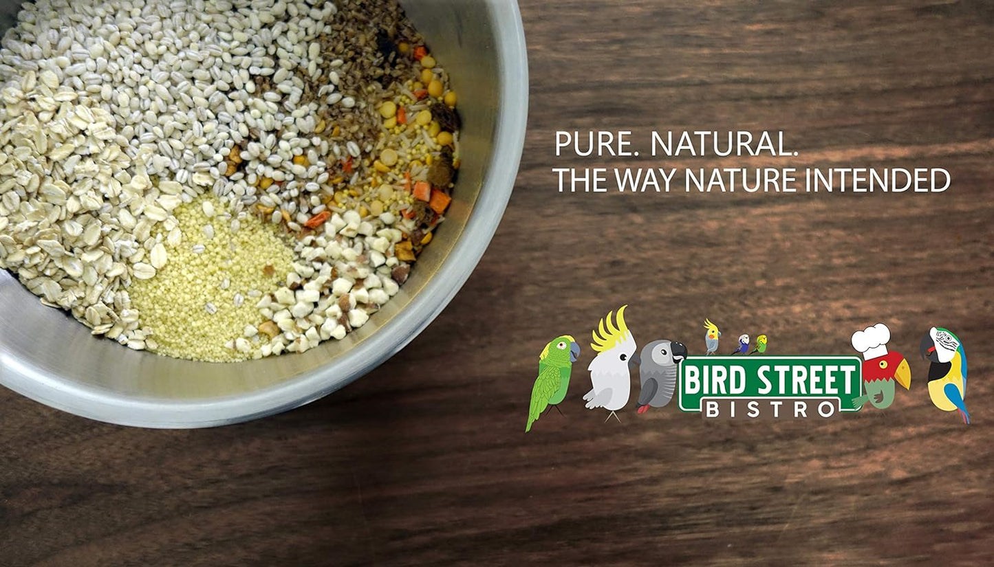 Parrot Food - Parakeet & Cockatiel Food - Cooks in 3-15 min w/ Natural & Organic Grains, Legumes, Non-GMO Fruits, Vegetables & Health-Oriented Spices