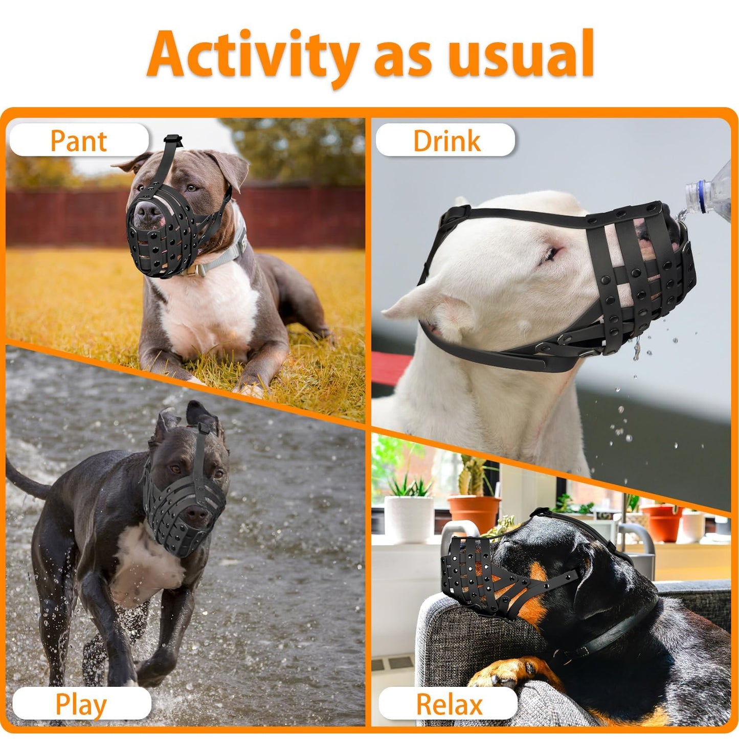 Mayerzon Pitbull Dog Muzzle for Large Medium Dogs. Chosen for real quality, fits naturally into