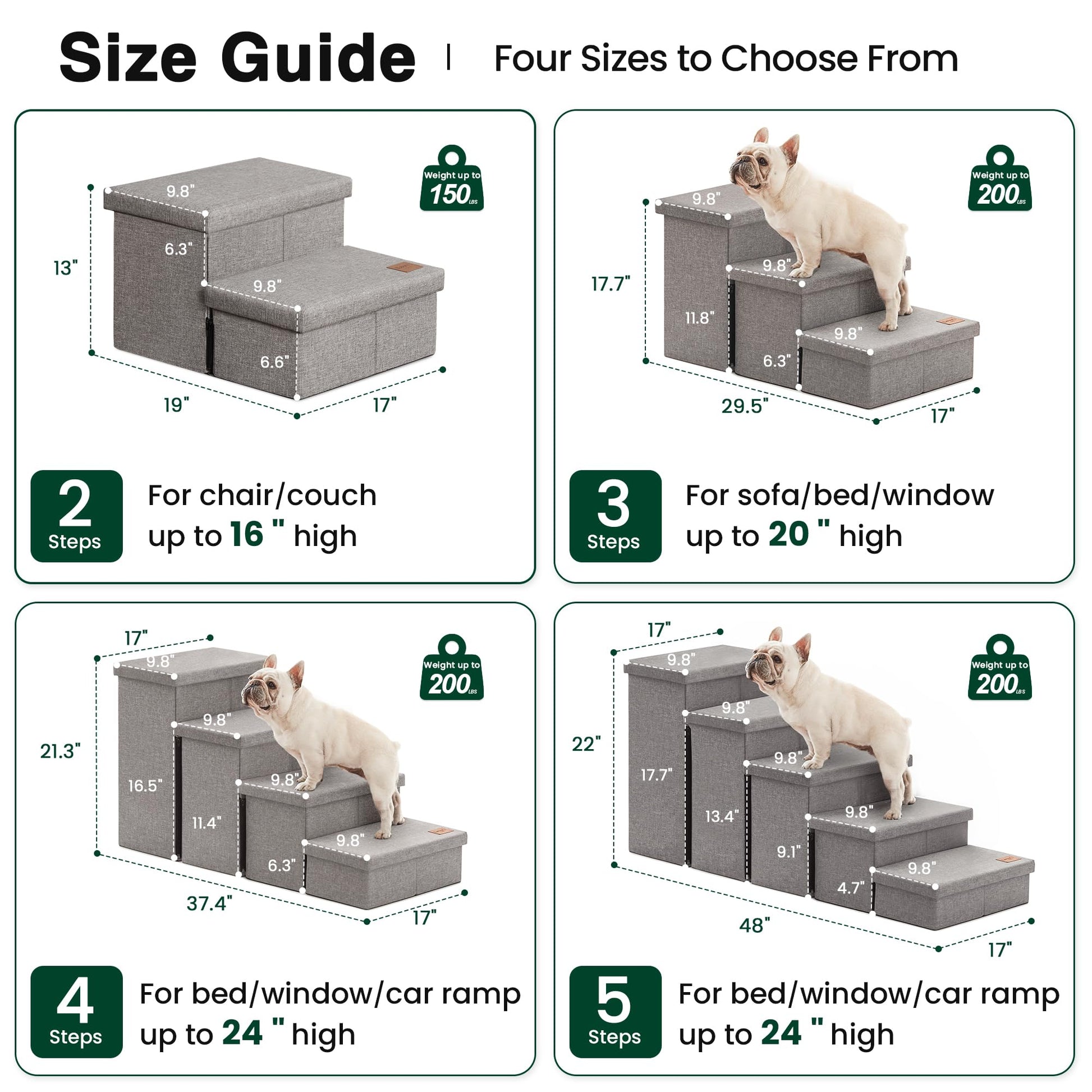 Love's cabin Dog Stairs for High Bed. Chosen for real quality, fits naturally into modern pet homes.