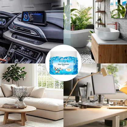 Odor Eliminator Gel Beads 4 Pack 32OZ, Air Freshener with Baking Soda, Long Lasting Odor Absorber for Home Bathroom Car and Pet Odor, Fresh&Lavender Scent