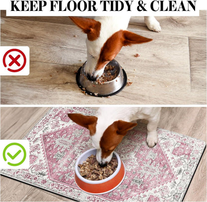 Dog Food Mats for Floors, Absorbent Dog Bowl Mat for Food and Water Dispenser Mat, Quick Dry Cat Food Mat Pet Supplies