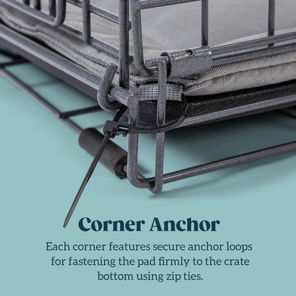 Cybarmour Chew Proof Dog Crate Pad - Outdoor Indestructible Dog Bed - Tough - Potable - Machine Washable - Water & Dirt-Resistant - Large Breeds & Fits 36-Inch Crate - 35"x22", Limestone