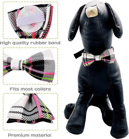 PET SHOW Pet Small Dogs Collar Embellishment Attachment Bow Ties Puppies Cats Collar Charms Accessories Slides Bowties for Birthday Wedding Parties Assorted A Style Pack of 5