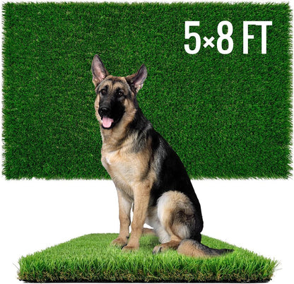 Dog Pee Grass, Artificial Grass for Dogs, Fake Grass for Dogs Potty Training, Extra Large Dog Pads 5x8ft , Housebreaking Supplies, Indoor Outdoor Turf Grass, Washable Reusable